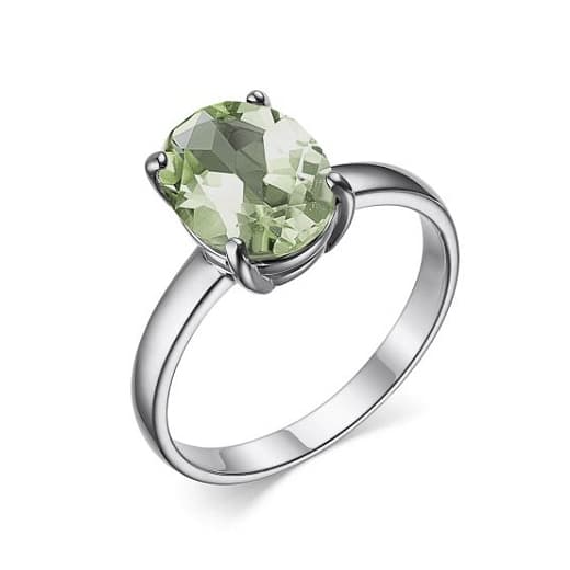 Кольцо из серебра 925 с празиолитами