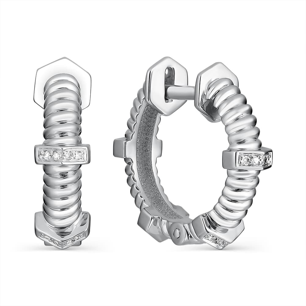 Серьги из золота 585 с бриллиантами