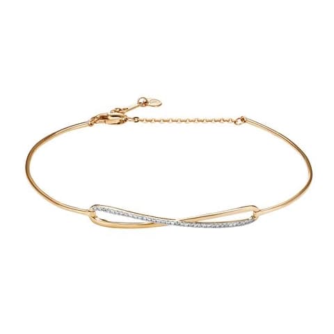 Браслет декоративный из золота 585 с бриллиантами