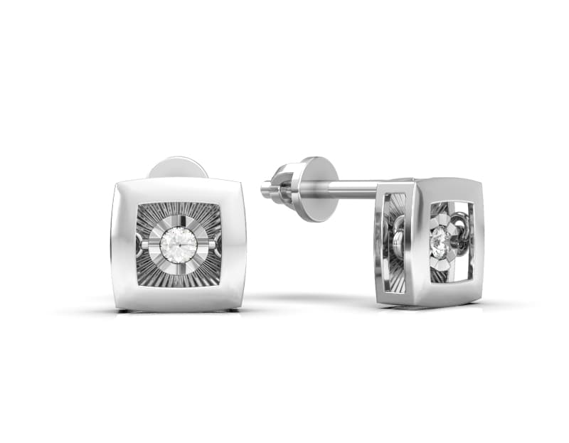 Серьги из золота 585 с бриллиантом