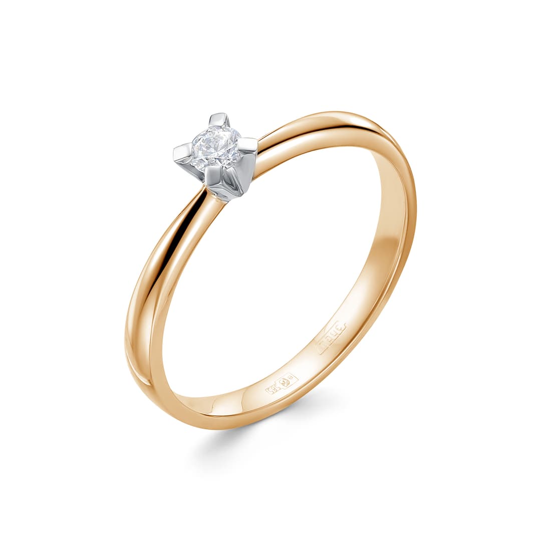 Кольцо из золота 585 с бриллиантами