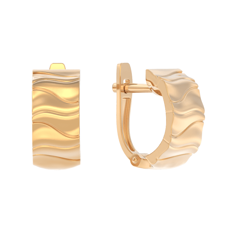 Серьги из золота 585 без вставки