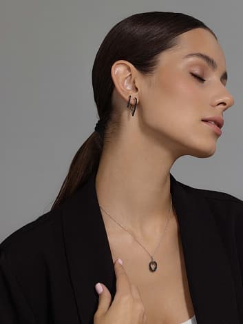 Серьги из серебра 925 с кубическим цирконием