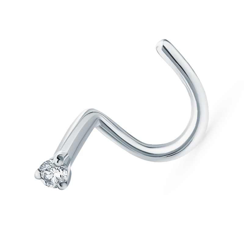 Пирсинг из золота 585 с бриллиантом