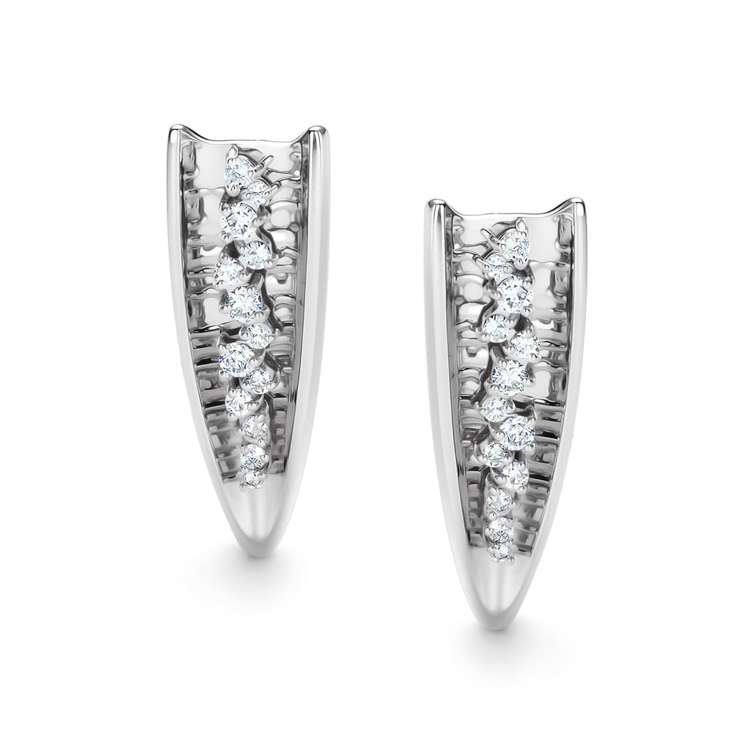 Серьги из золота 585 с  бриллиантом