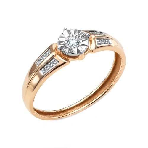 Кольцо из золота 585 с бриллиантами