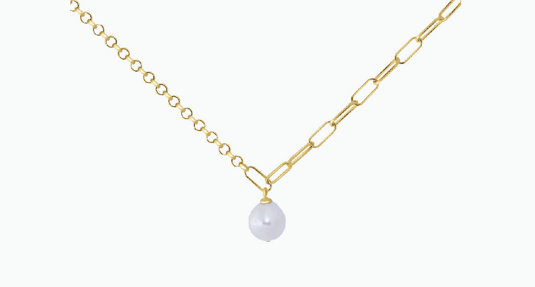 Колье из серебра 925 с жемчугом