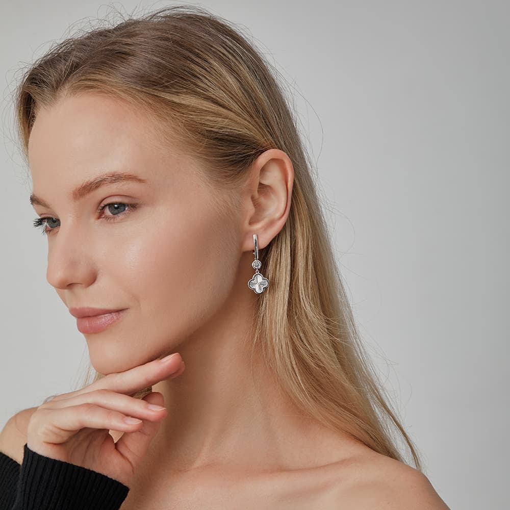 Серьги из серебра 925 с фианит