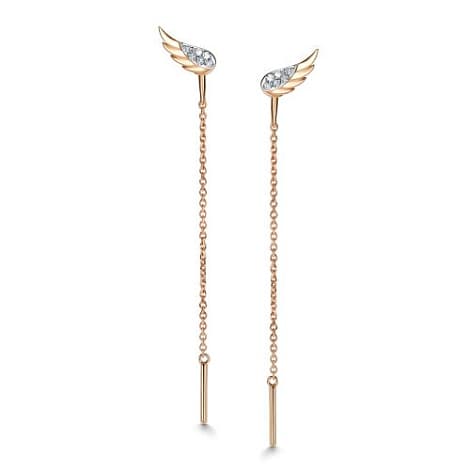 Серьги из золота 585 с бриллиантами