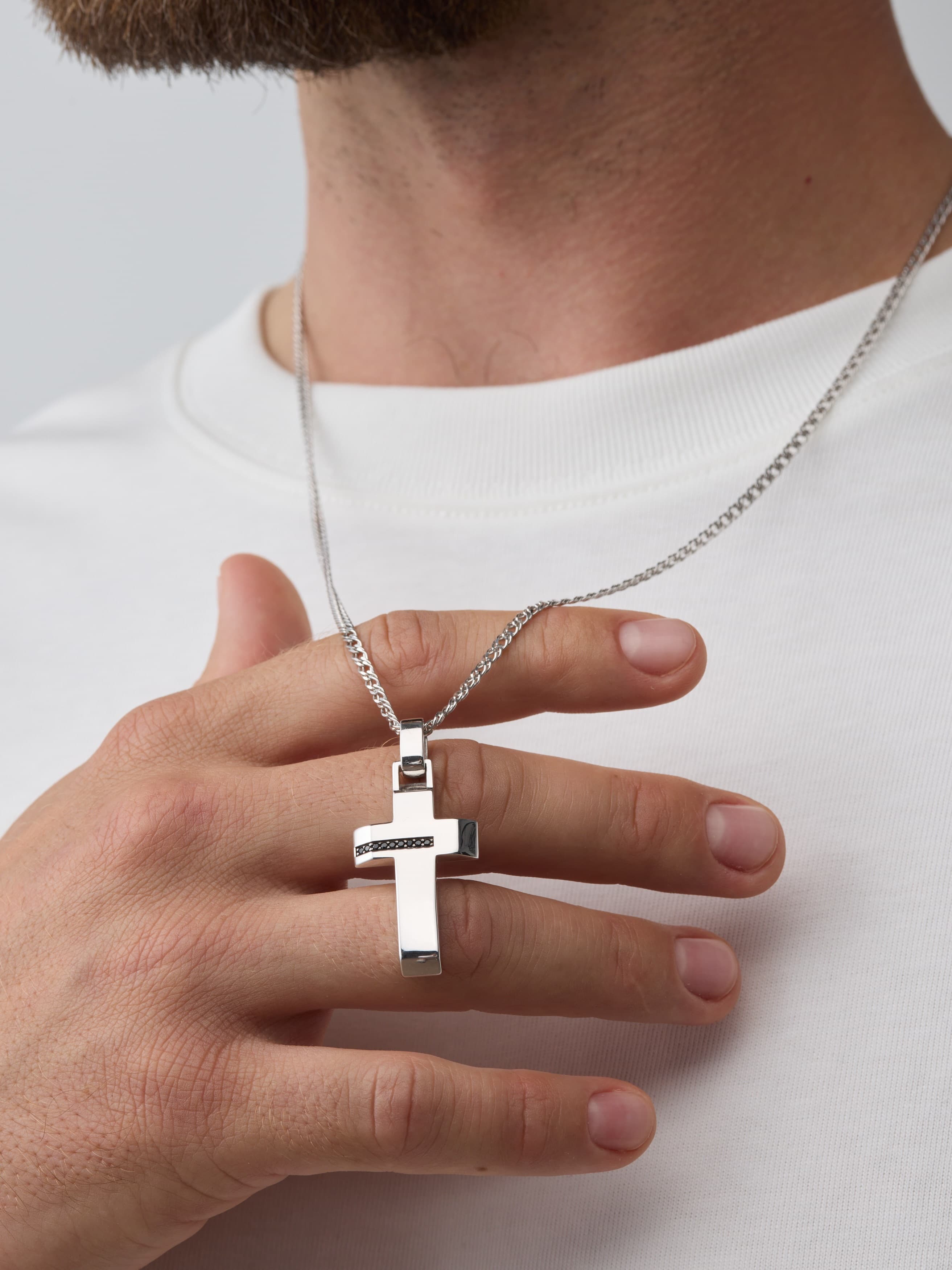 Подвеска из серебра 925 с фианитами