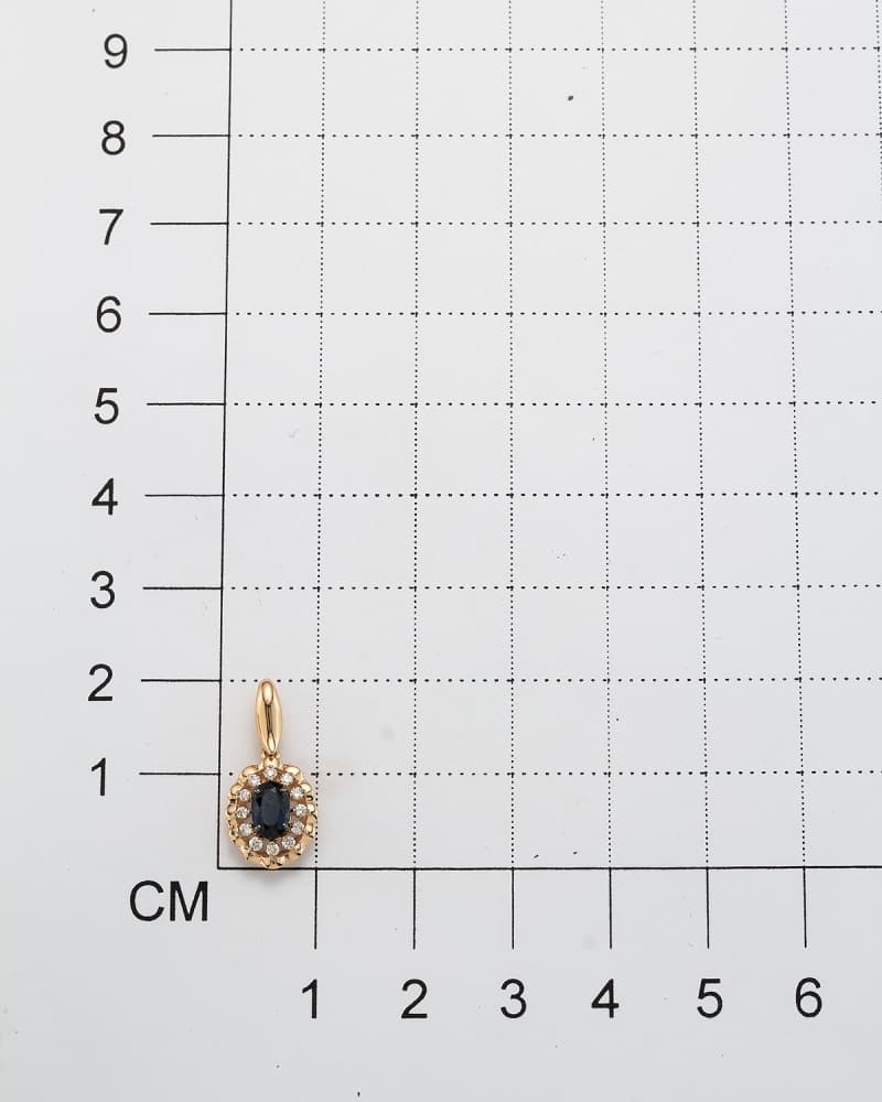 Подвеска из золота 585 с сапфирами