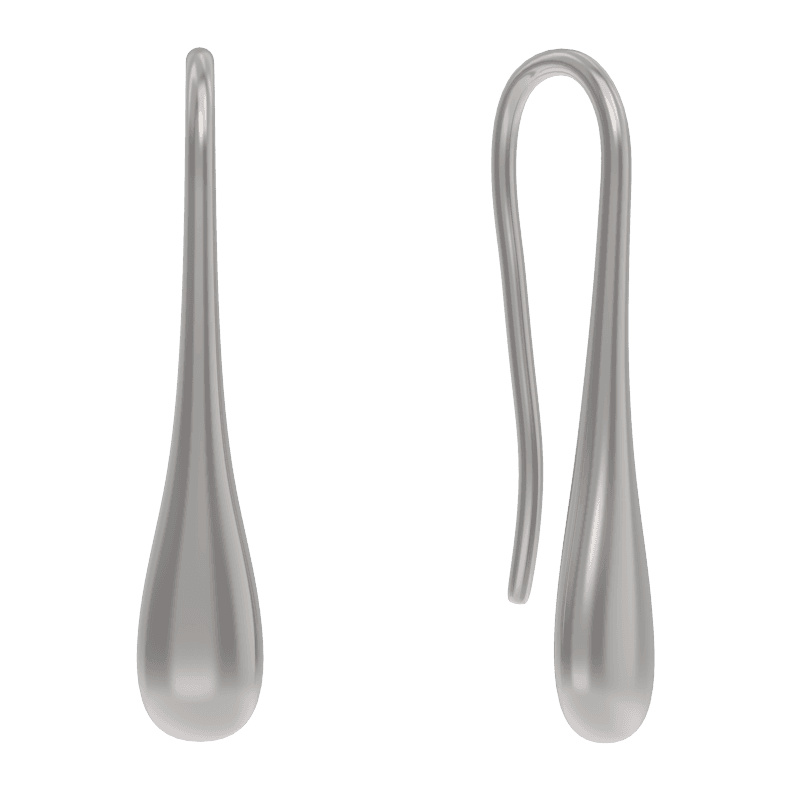 Серьги из серебра 925 без вставки