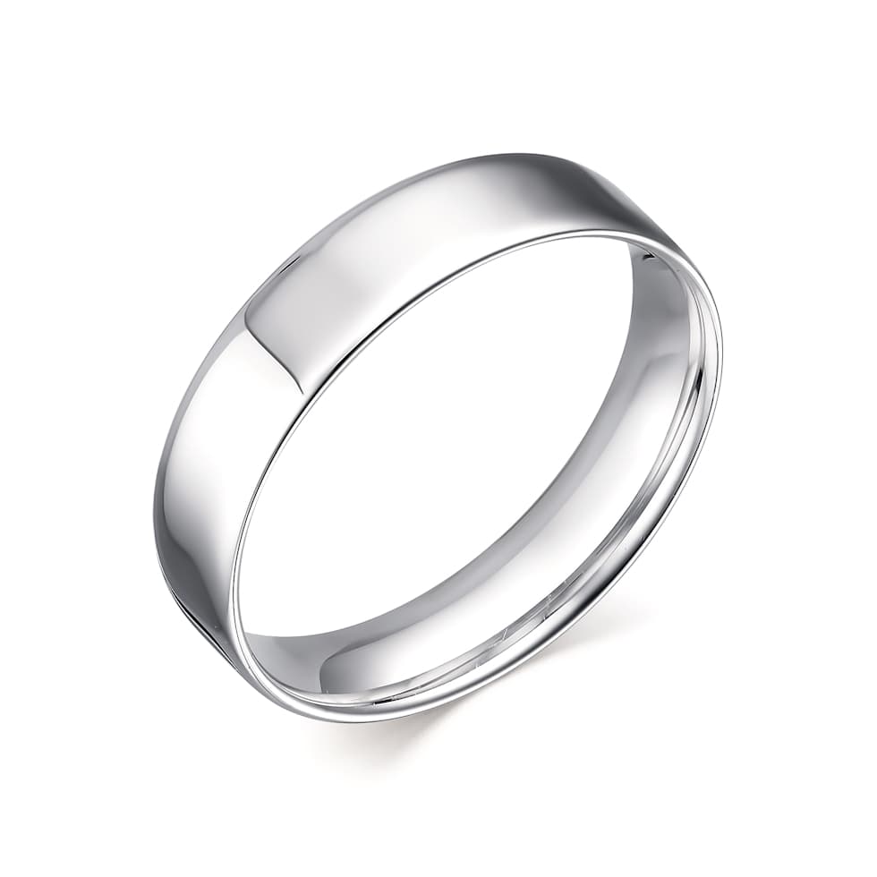 Кольцо обручальное из серебра 925 без вставки