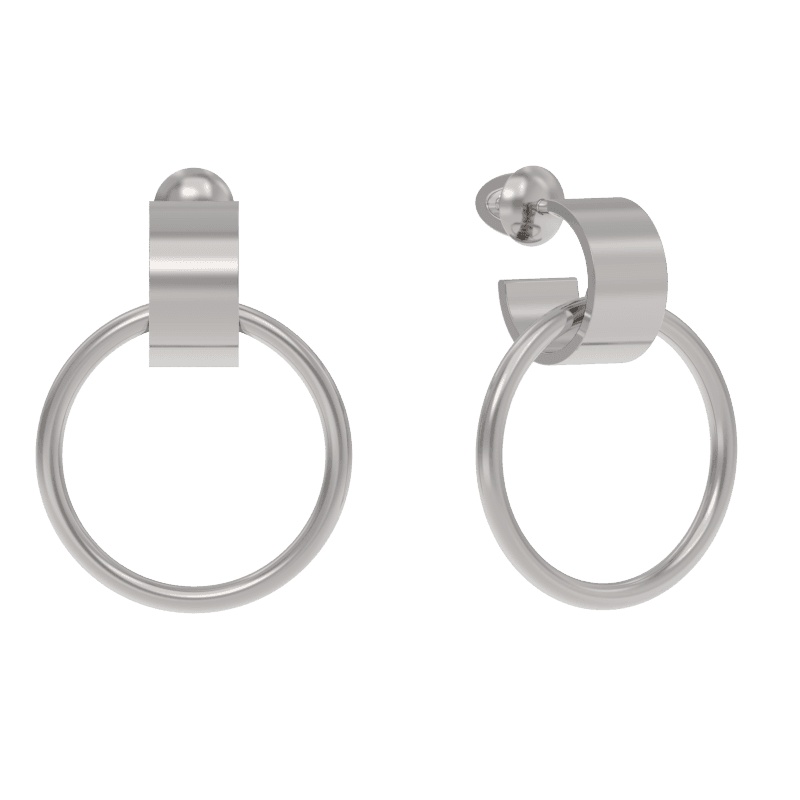 Серьги из серебра 925 без вставки