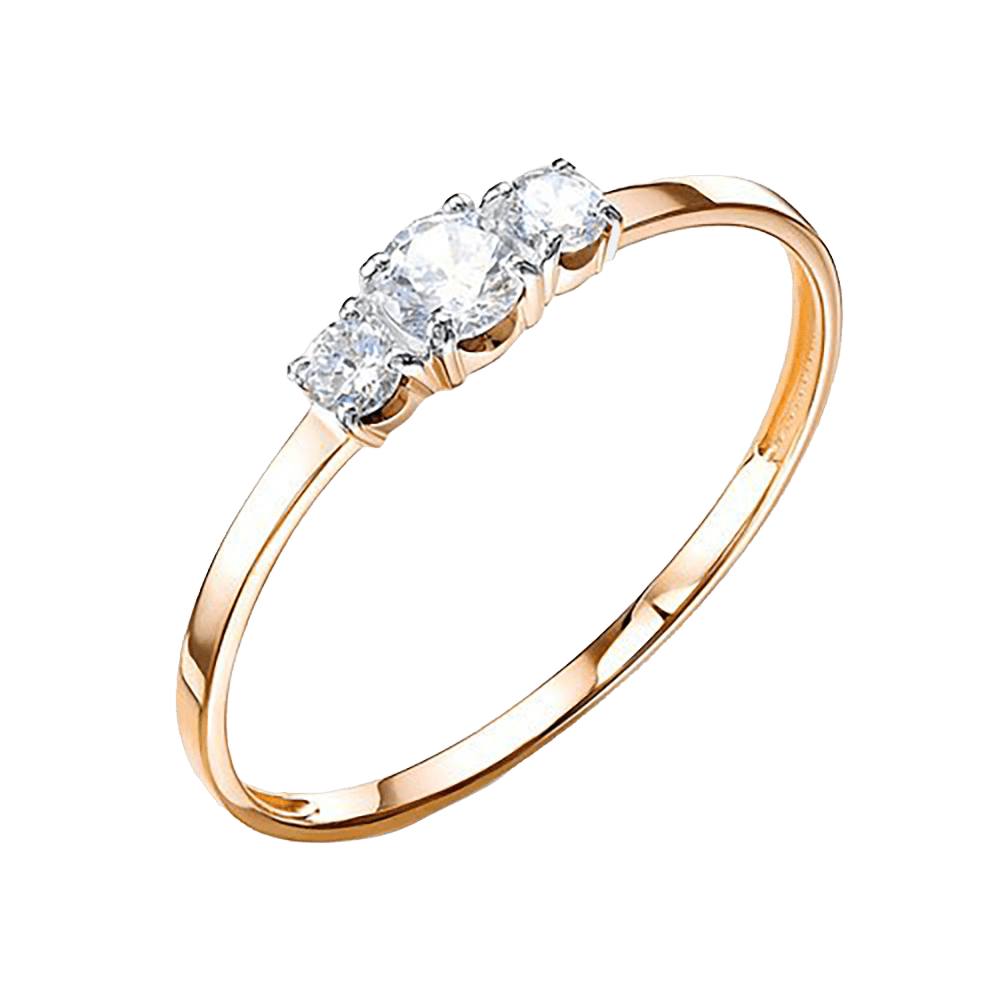 Кольцо из золота 585 с фианит