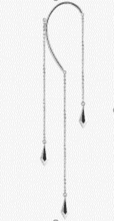 Серьги из серебра 925 с кристаллом swarovski