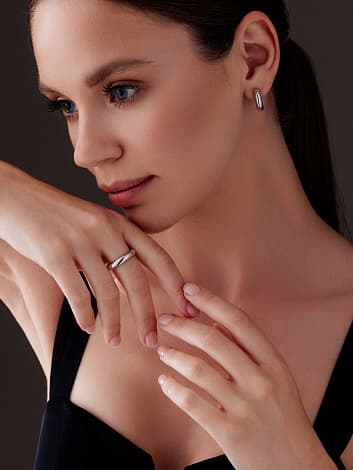 Серьги из серебра 925 без вставки