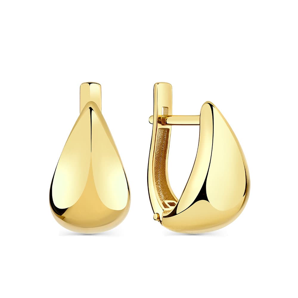 Серьги из золота 585 без вставки