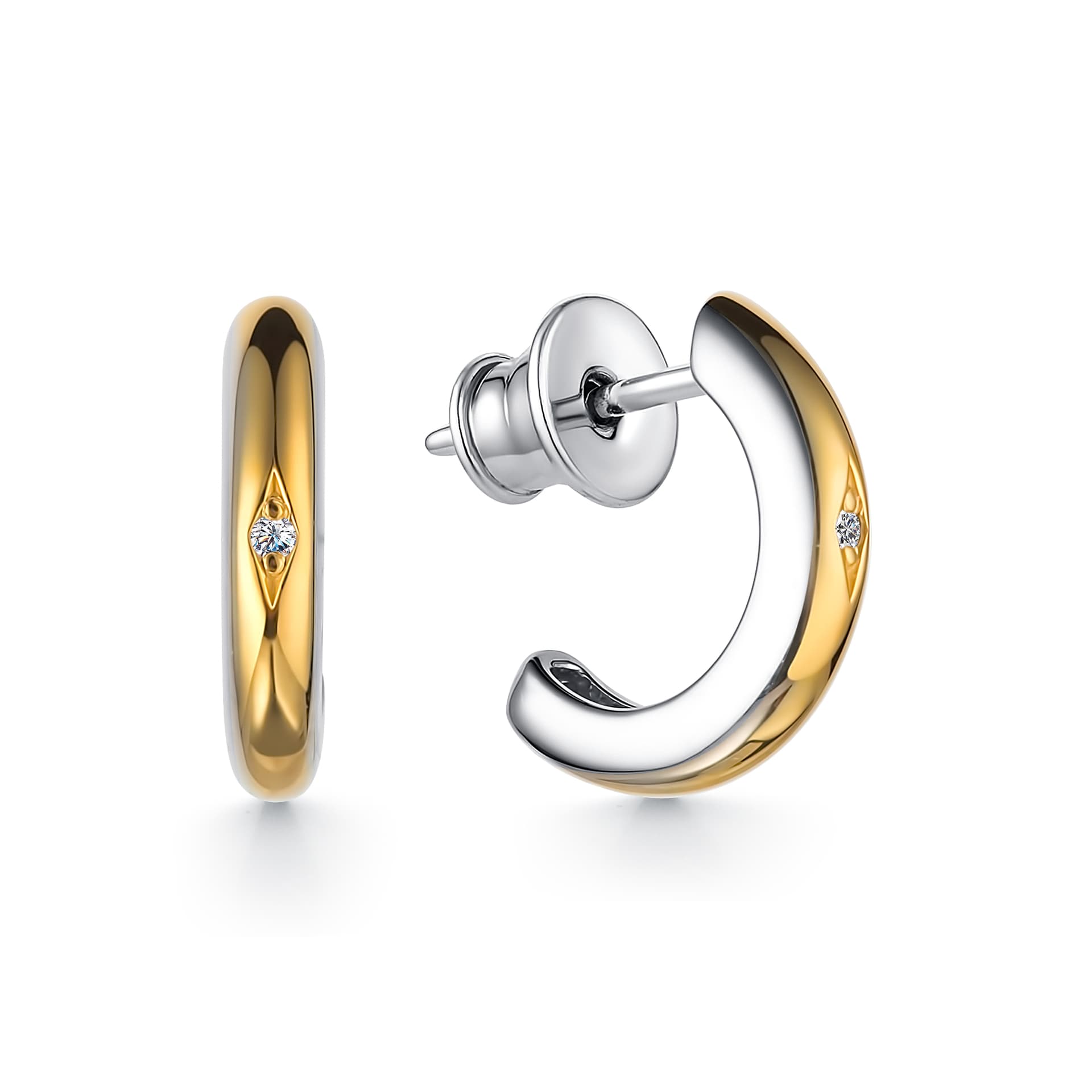 Серьги из серебра 925 с кристаллами swarovski