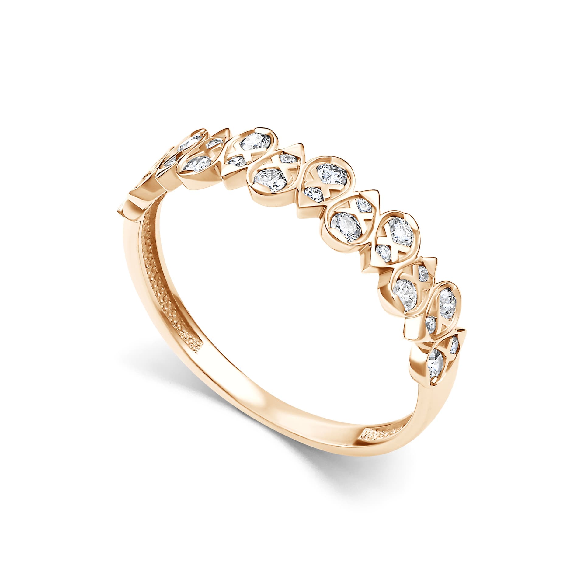 Кольцо из золота 585 с бриллиантами