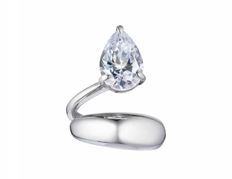 Серьги из латуни с фианит