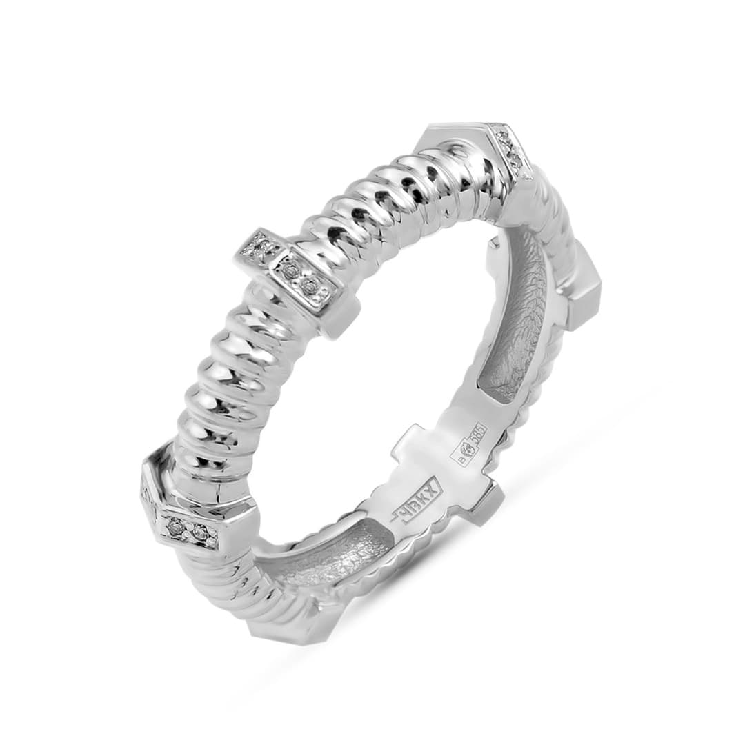 Кольцо из золота 585 с бриллиантами