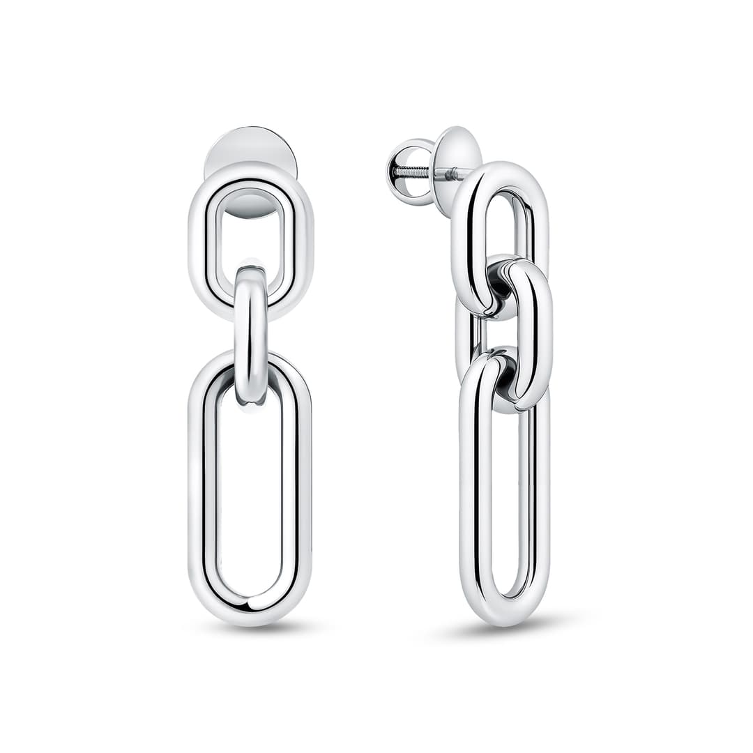 Серьги из серебра 925 без вставки