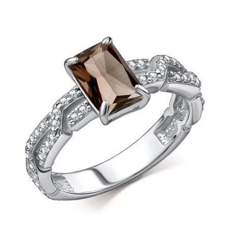 Кольцо из серебра 925 с раухтопазами