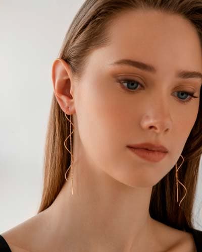 Серьги из золота без вставки