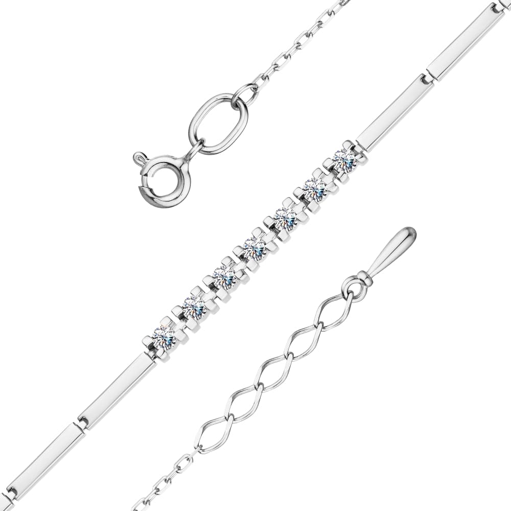 Браслет декоративный из золота 585 с бриллиантами