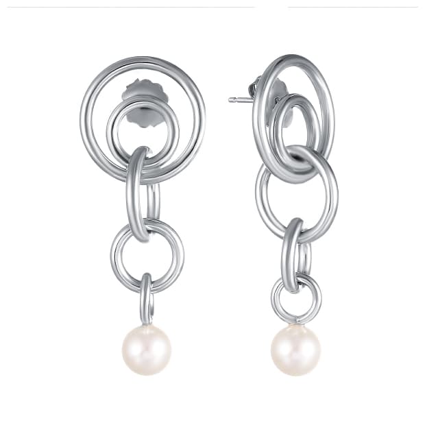 Серьги из серебра 925 с жемчугом