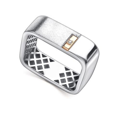 Кольцо из серебра 925 с бриллианитами