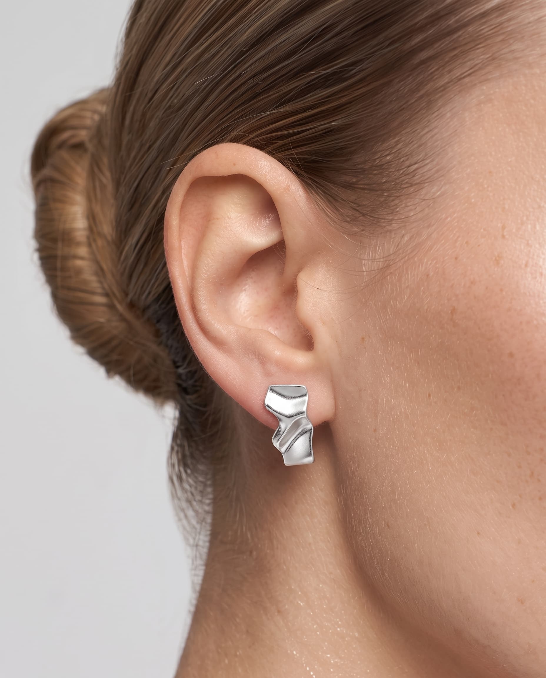 Серьги из серебра 925 без вставки