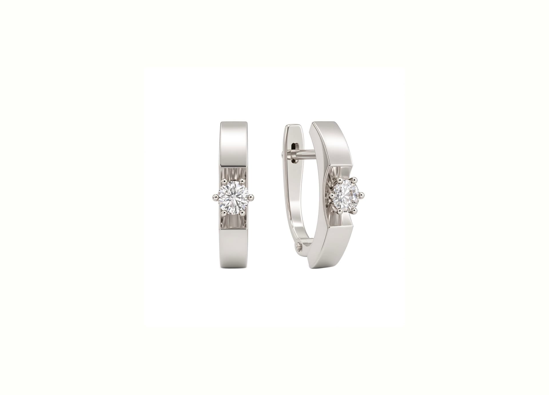 Серьги из серебра 925 с фианитами