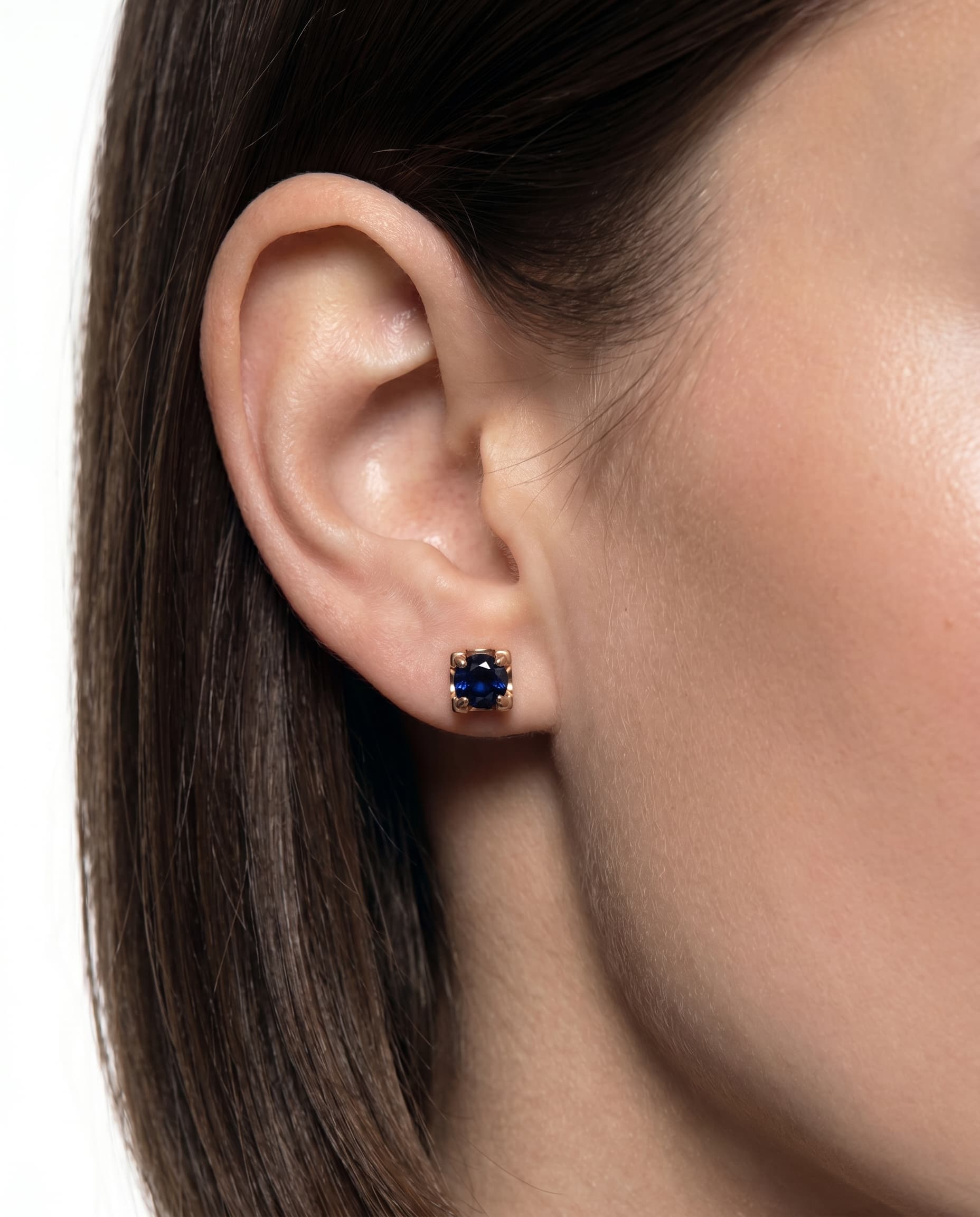 Серьги из золота 585 с сапфирами