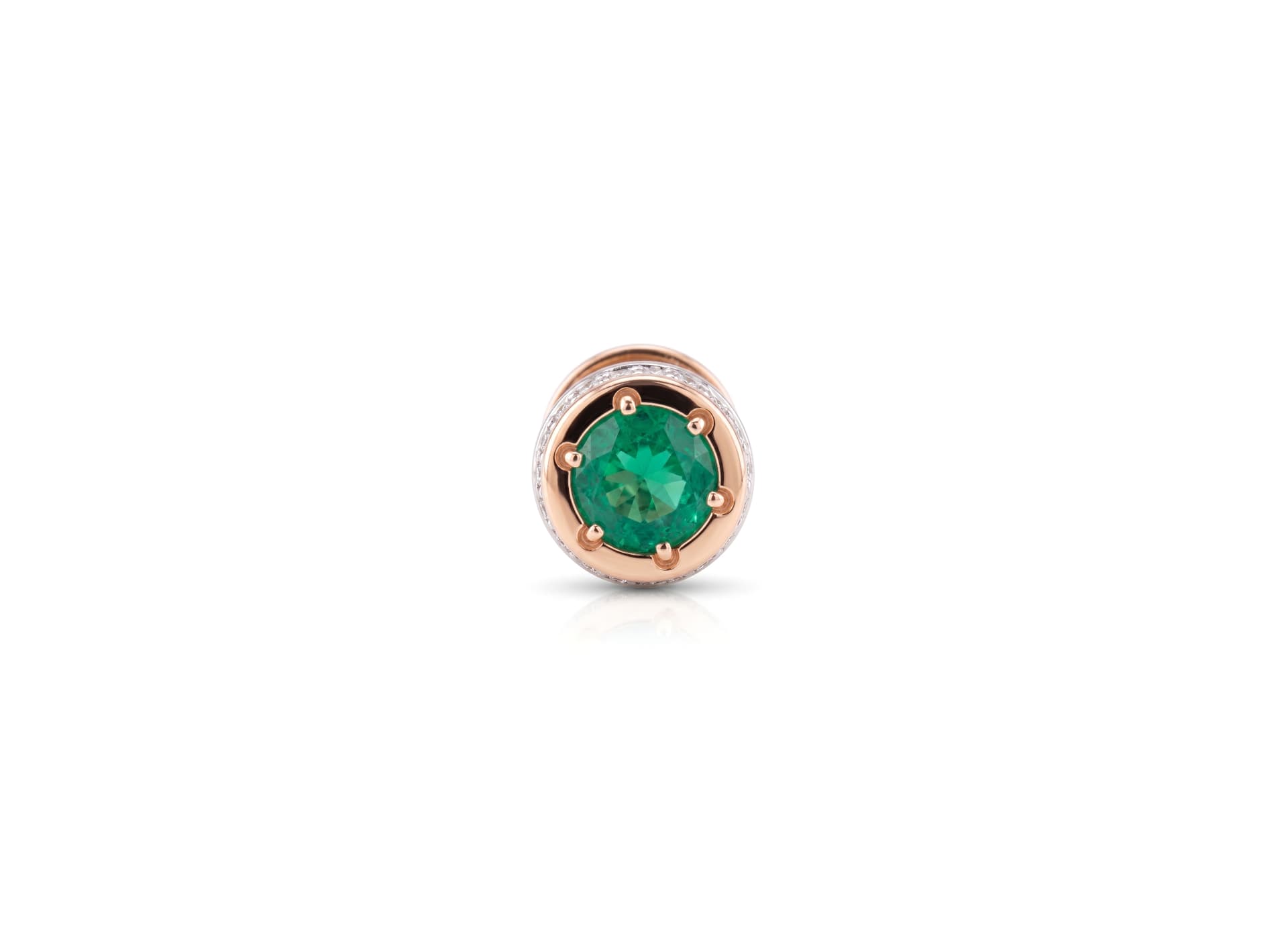 Серьги из золота 585 с  изумрудом