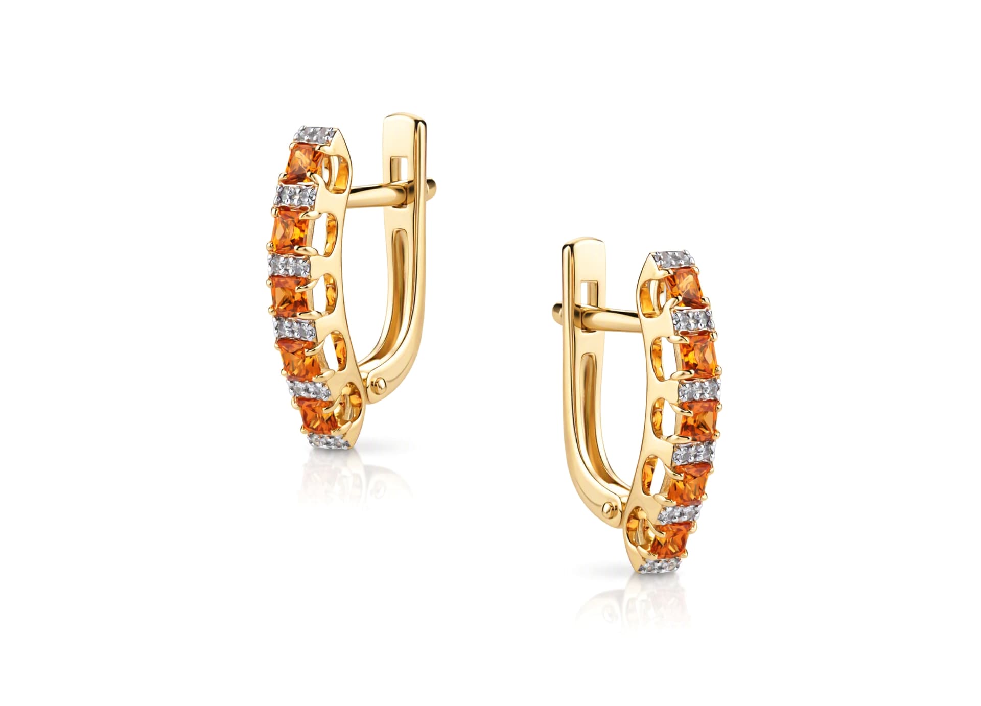 Серьги из золота 585 с сапфирами