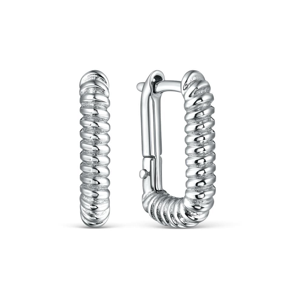 Серьги из серебра 925 без вставки