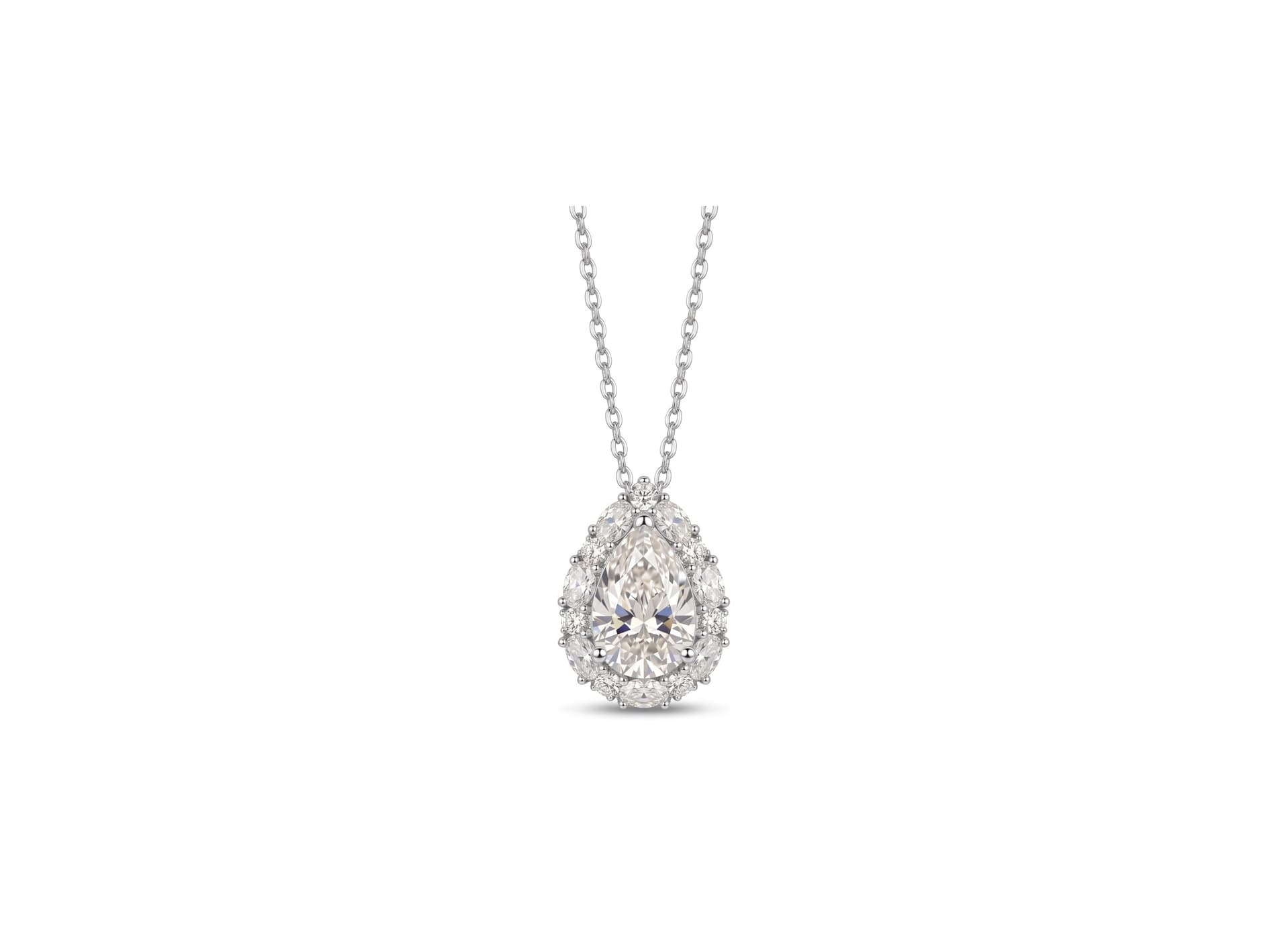 Колье из серебра 925 с кубическим цирконием