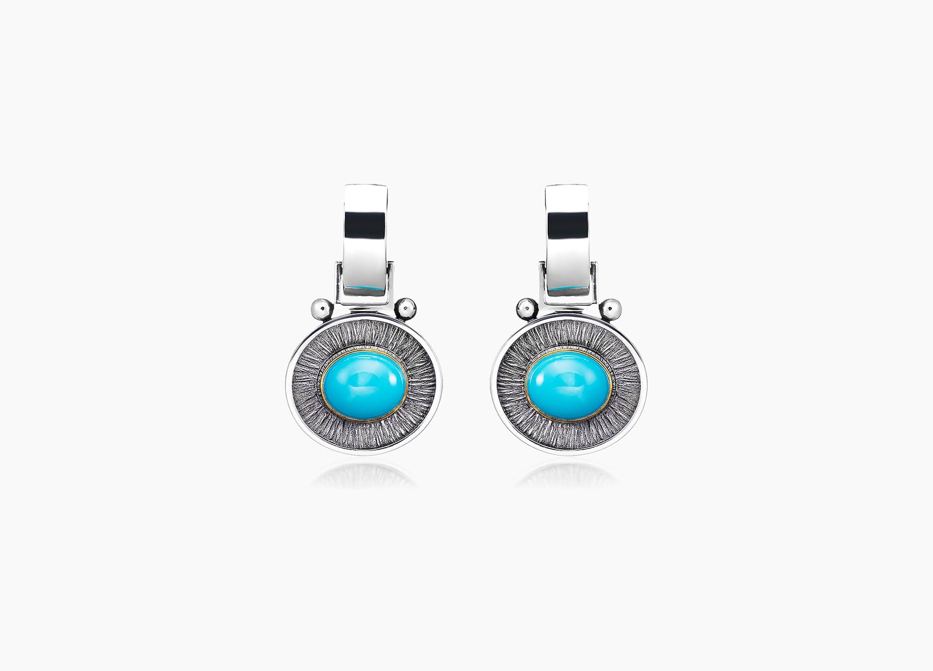 Серьги из серебра 925 с бирюзой