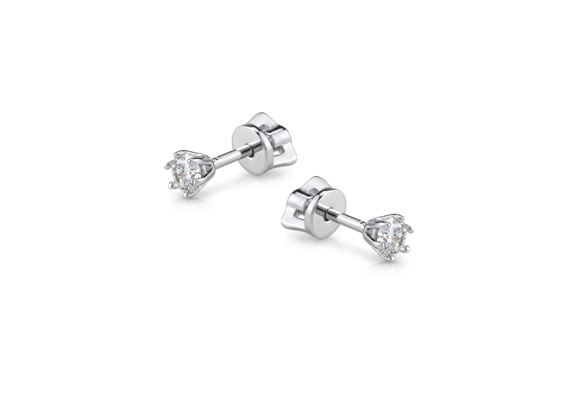 Серьги из серебра 925 с выращенными бриллиантами