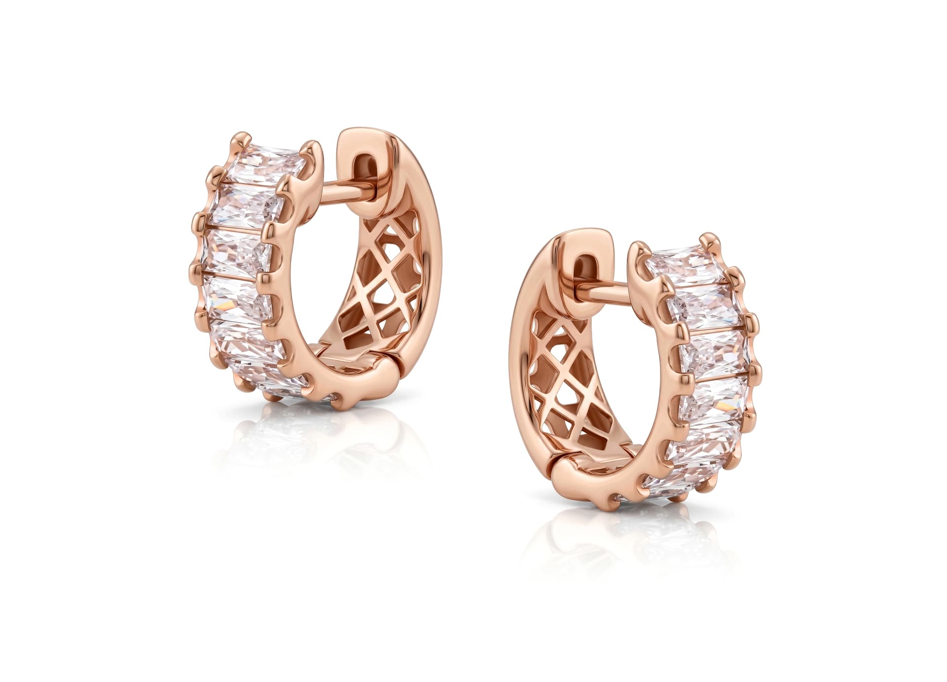 Серьги из золота 585 с фианитами