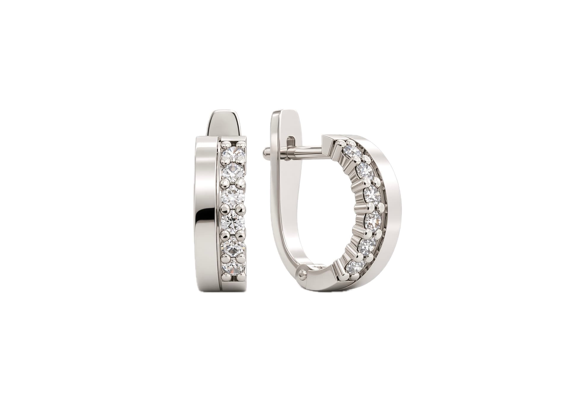 Серьги из серебра 925 с фианитами