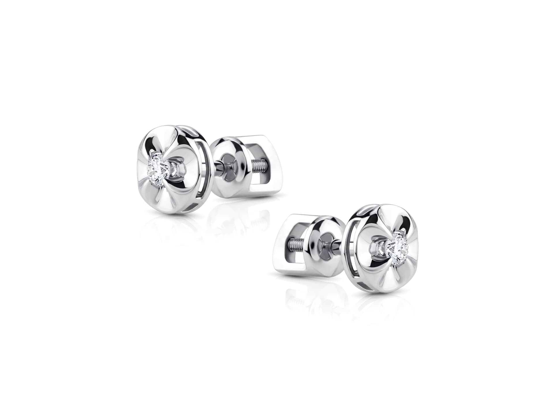Серьги из золота 585 с бриллиантами