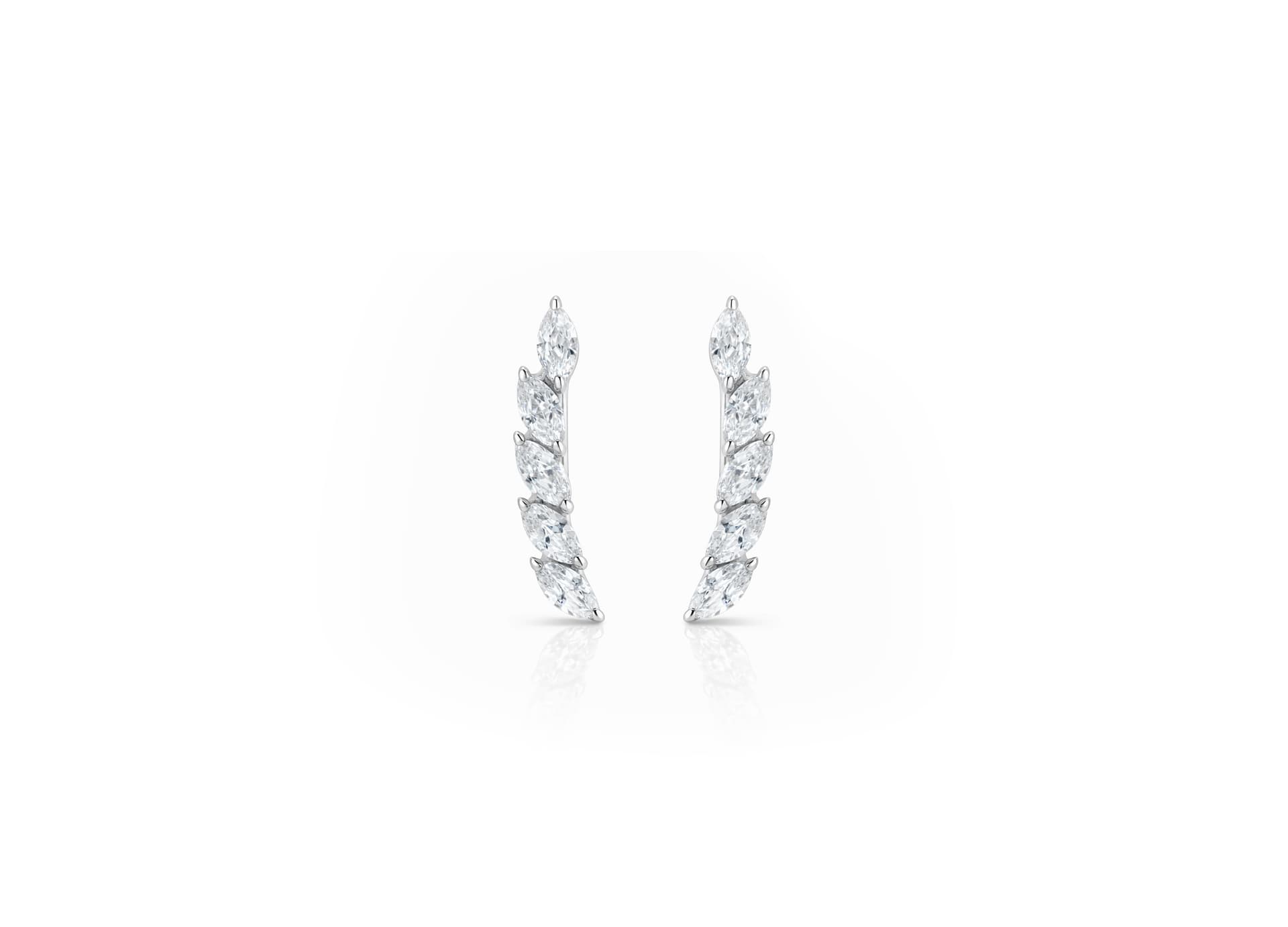 Серьги из серебра 925 с фианитами