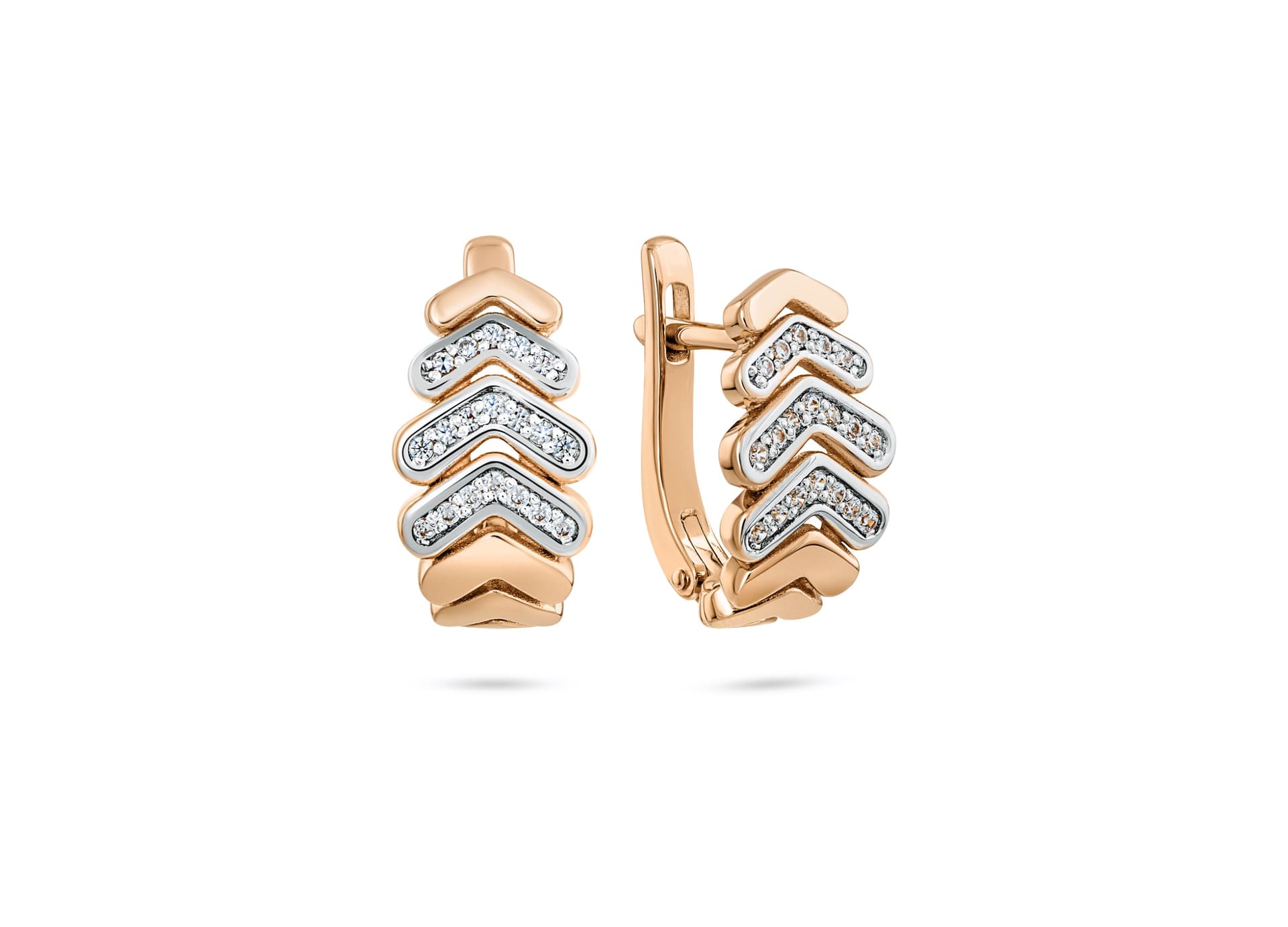 Серьги из серебра 925 с фианитами