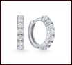 Серьги из серебра 925 с фианитами