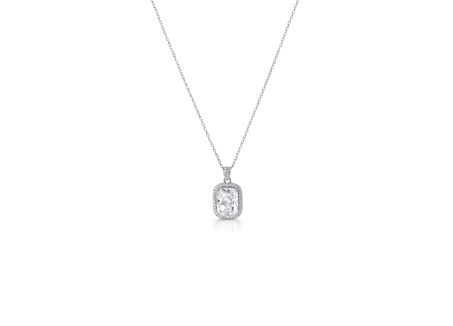 Колье из серебра 925 с кубическим цирконием