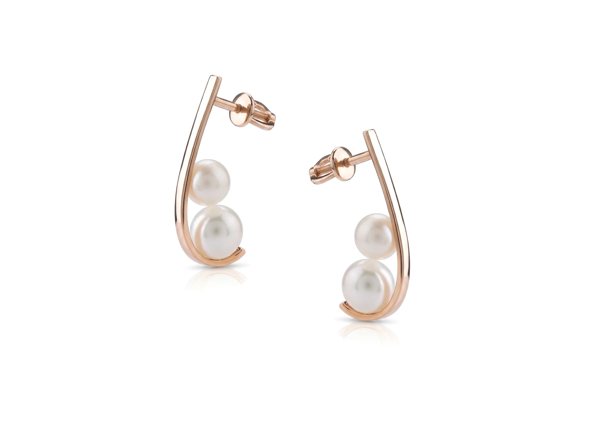 Серьги из золота 585 с жемчугом