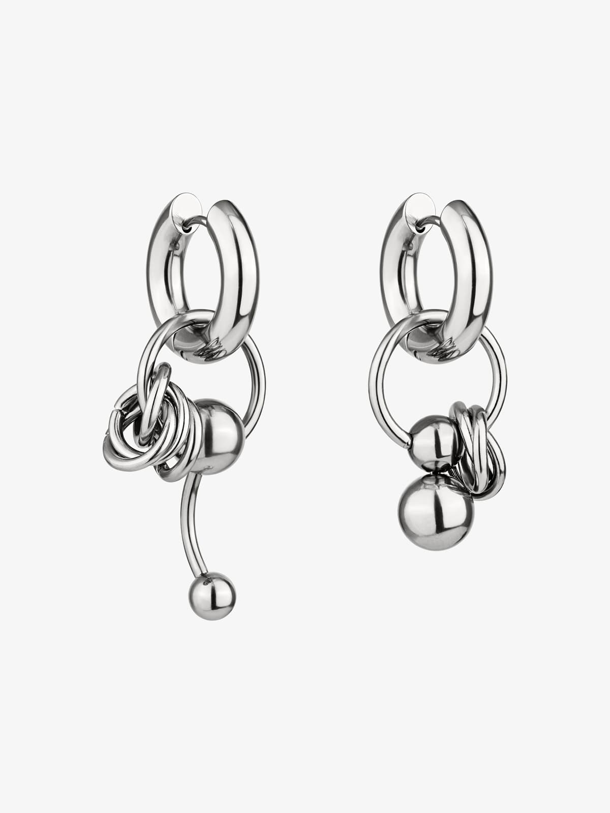 Серьги из стали без вставки